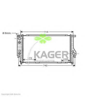 KAGER 310129 Радіатор, охолодження двигуна