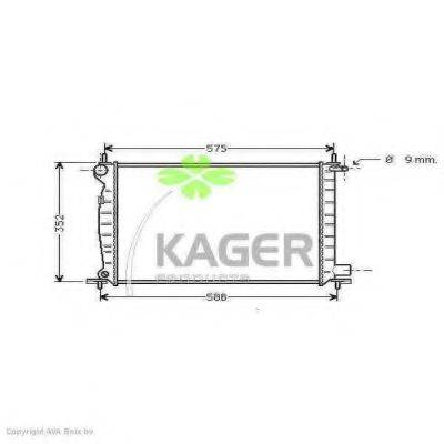 KAGER 310352 Радіатор, охолодження двигуна