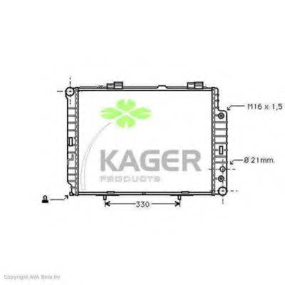 KAGER 310638 Радіатор, охолодження двигуна