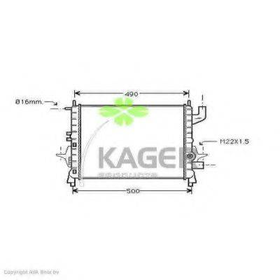 KAGER 310965 Радіатор, охолодження двигуна