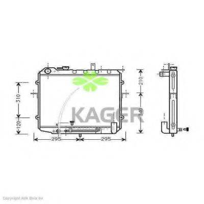 KAGER 313656 Радіатор, охолодження двигуна