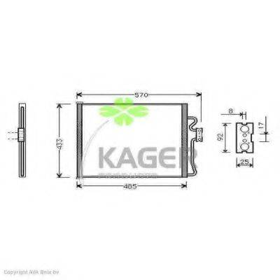 KAGER 945044 Конденсатор, кондиціонер