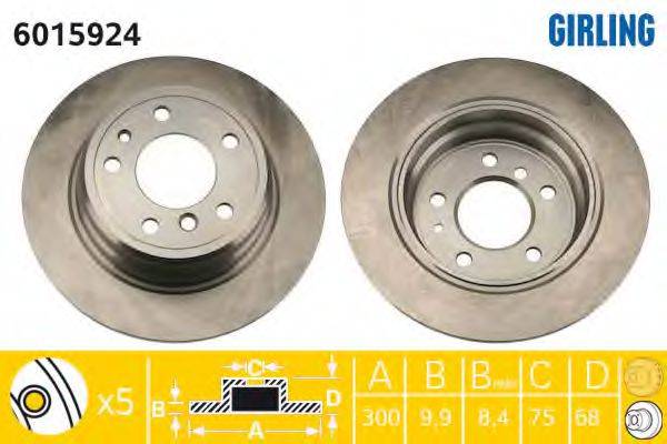 GIRLING 6015924 гальмівний диск
