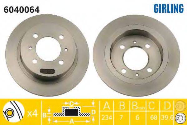 GIRLING 6040064 гальмівний диск