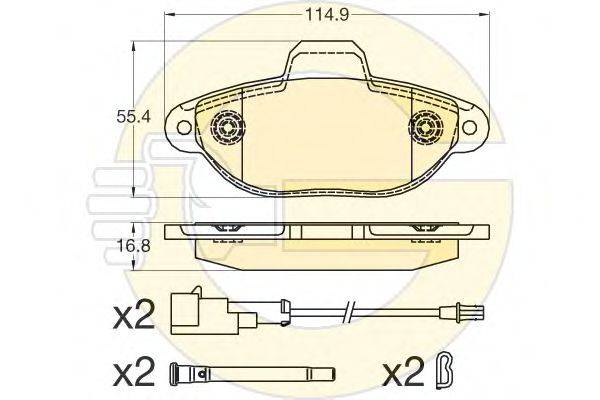 GIRLING 6120411 Комплект гальмівних колодок, дискове гальмо