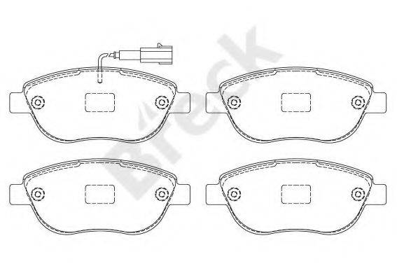 BRECK 237080070110 Комплект гальмівних колодок, дискове гальмо