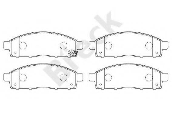 BRECK 245290070110 Комплект гальмівних колодок, дискове гальмо