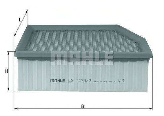 MAHLE ORIGINAL LX14792 Повітряний фільтр