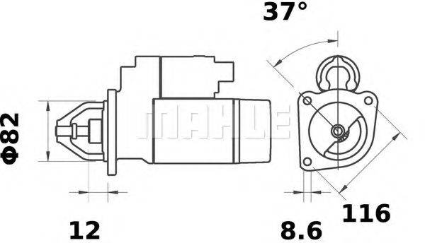 MAHLE ORIGINAL MS372 Стартер