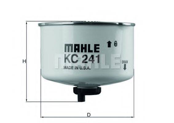 MAHLE ORIGINAL KC241D Паливний фільтр