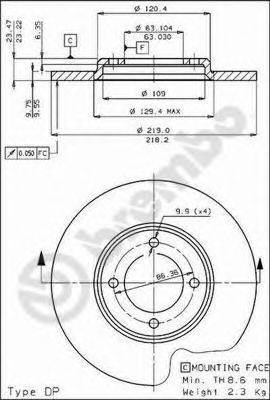 BRECO BS7056 гальмівний диск