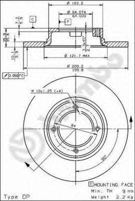 BRECO BS7063 гальмівний диск