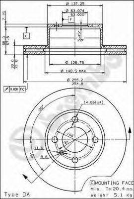 BRECO BS7844 гальмівний диск