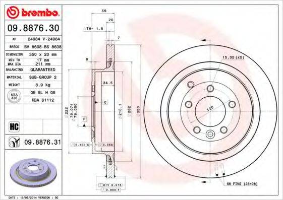 BRECO BS8608 гальмівний диск
