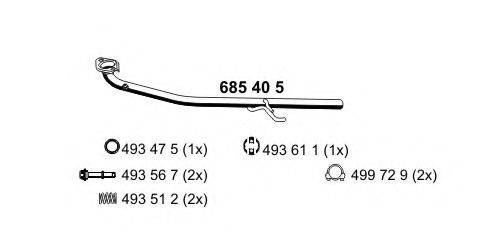 ERNST 685405 Труба вихлопного газу