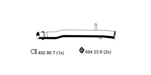 FORD 6993868 Труба вихлопного газу