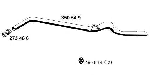 ERNST 350549 Труба вихлопного газу