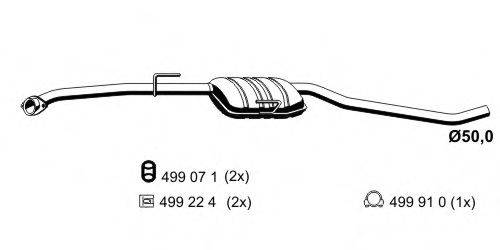 GENERAL MOTORS 90528003 Середній глушник вихлопних газів