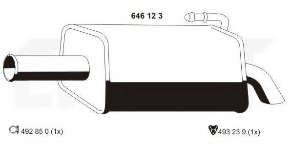 HYUNDAI 28700 0X150 Глушник вихлопних газів кінцевий