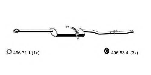 ERNST 351270 Глушник вихлопних газів кінцевий