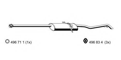 ERNST 352079 Глушник вихлопних газів кінцевий