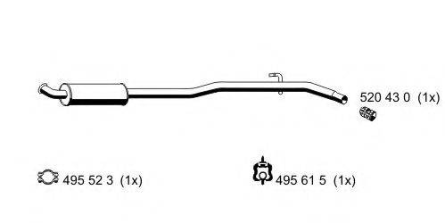 ERNST 522076 Передглушувач вихлопних газів