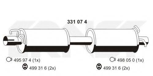 FORD 4797518 Середній глушник вихлопних газів