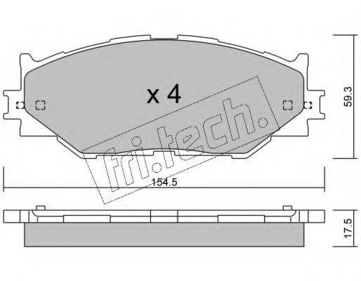 FRI.TECH. 7760 Комплект гальмівних колодок, дискове гальмо