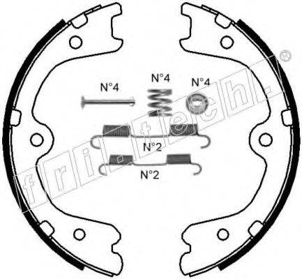 FRI.TECH. 1067200K Комплект гальмівних колодок, стоянкова гальмівна система
