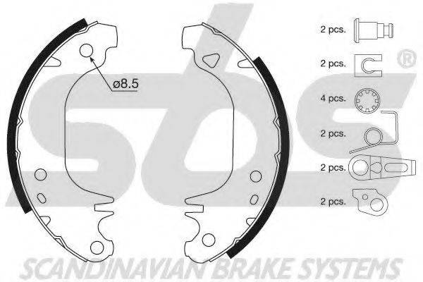 SBS 18512719491 Комплект гальмівних колодок