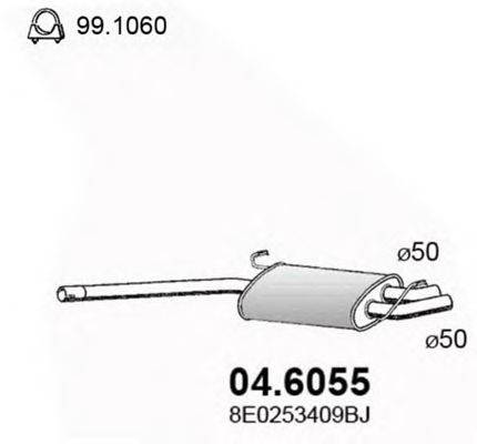 ASSO 046055 Середній глушник вихлопних газів