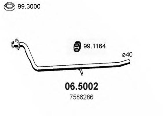 ASSO 065002 Труба вихлопного газу