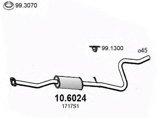 ASSO 106024 Середній глушник вихлопних газів