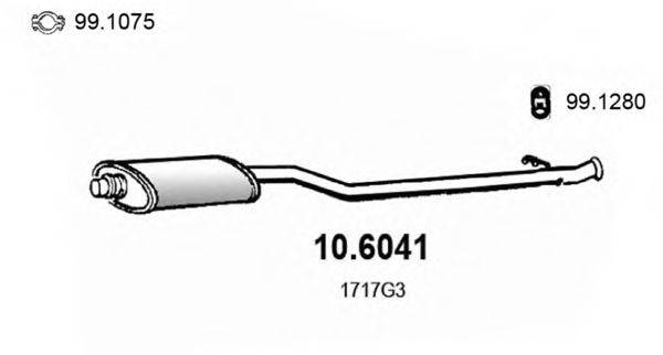 ASSO 106041 Середній глушник вихлопних газів