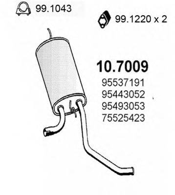 CITROEN 95537191 Глушник вихлопних газів кінцевий