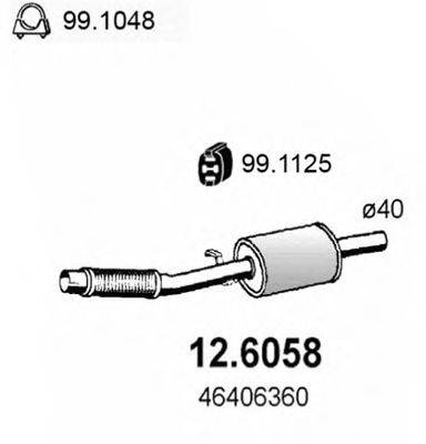 ASSO 126058 Середній глушник вихлопних газів