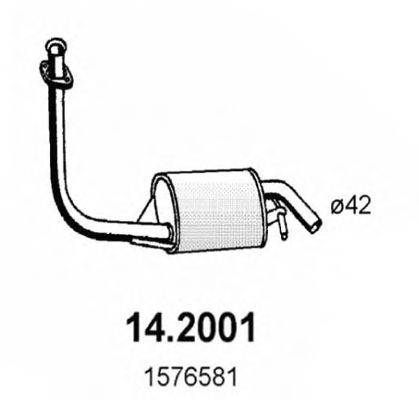 ASSO 142001 Передглушувач вихлопних газів