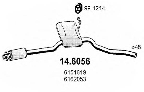 ASSO 146056 Середній глушник вихлопних газів