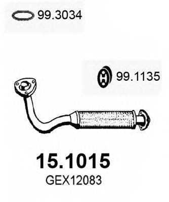 ROVER/AUSTIN GEX12083 Труба вихлопного газу