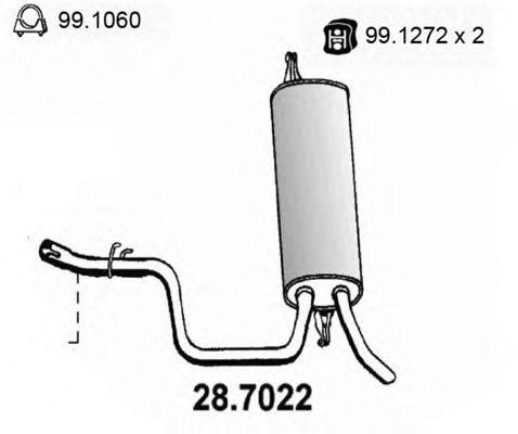 ASSO 287022 Глушник вихлопних газів кінцевий