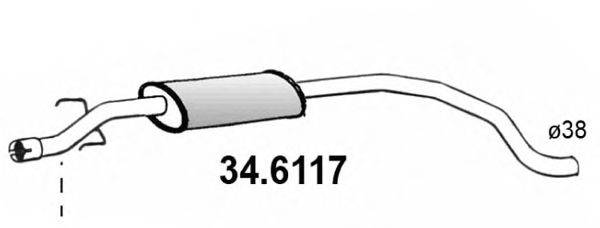 ASSO 346117 Середній глушник вихлопних газів