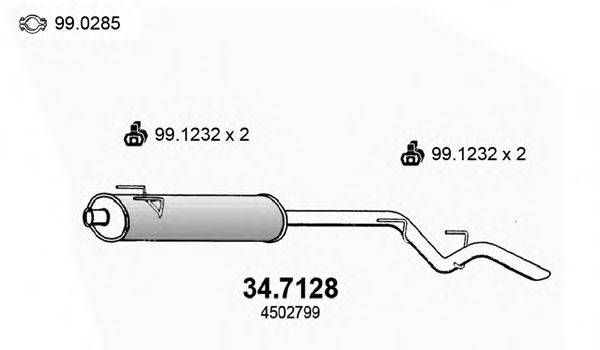 OPEL 7700314824 Глушник вихлопних газів кінцевий