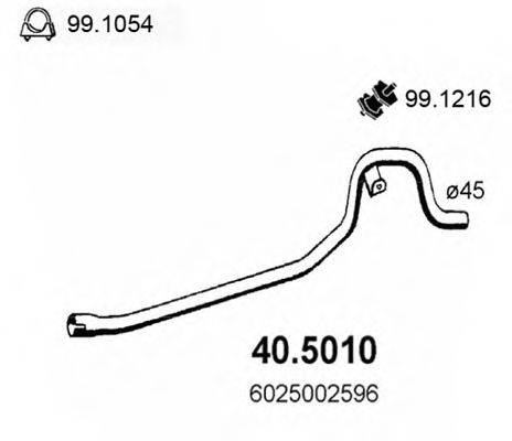 ASSO 405010 Труба вихлопного газу