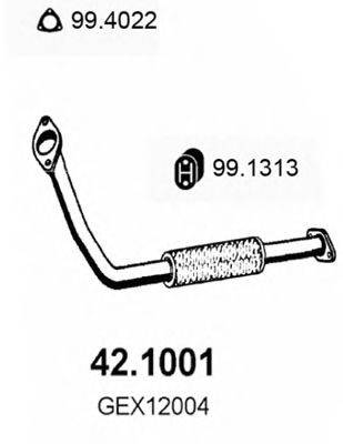 ROVER/AUSTIN WCD10261 Труба вихлопного газу