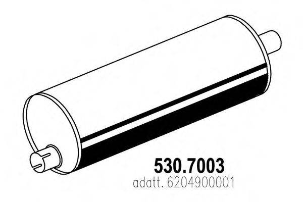 ASSO 5307003 Середній/кінцевий глушник ОГ