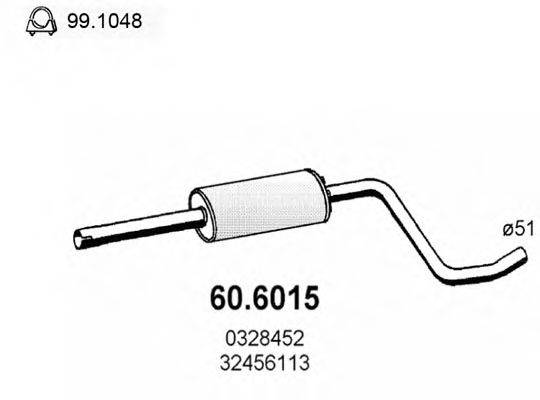 VOLVO 32456113 Середній глушник вихлопних газів