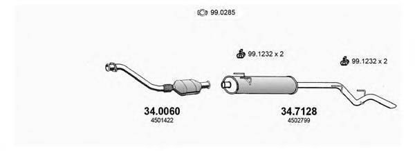 ASSO ART3036 Система випуску ОГ