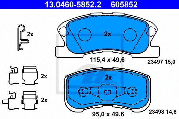 BOSCH 0986AB2561 Комплект гальмівних колодок, дискове гальмо