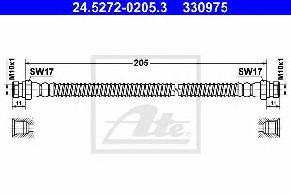 ATE 24527202053 Гальмівний шланг