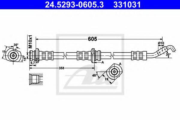 SBS 13308522113 Гальмівний шланг